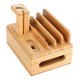 Bamboo Device Organizer Stand Cellphone Tablet Watch Holder Desktop Storage B FS Bamboo Device Organizer Stand Cellphone Tablet Watch Holder Desktop Storage B FS