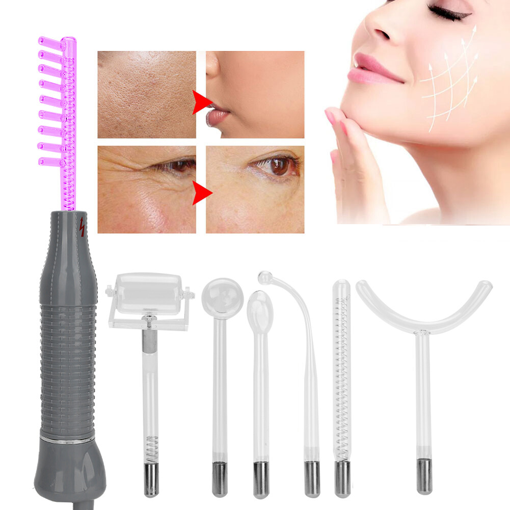 7psc/Set Skin Rejuvenation Beauty Machine High Frequency Electrotherapy Rod