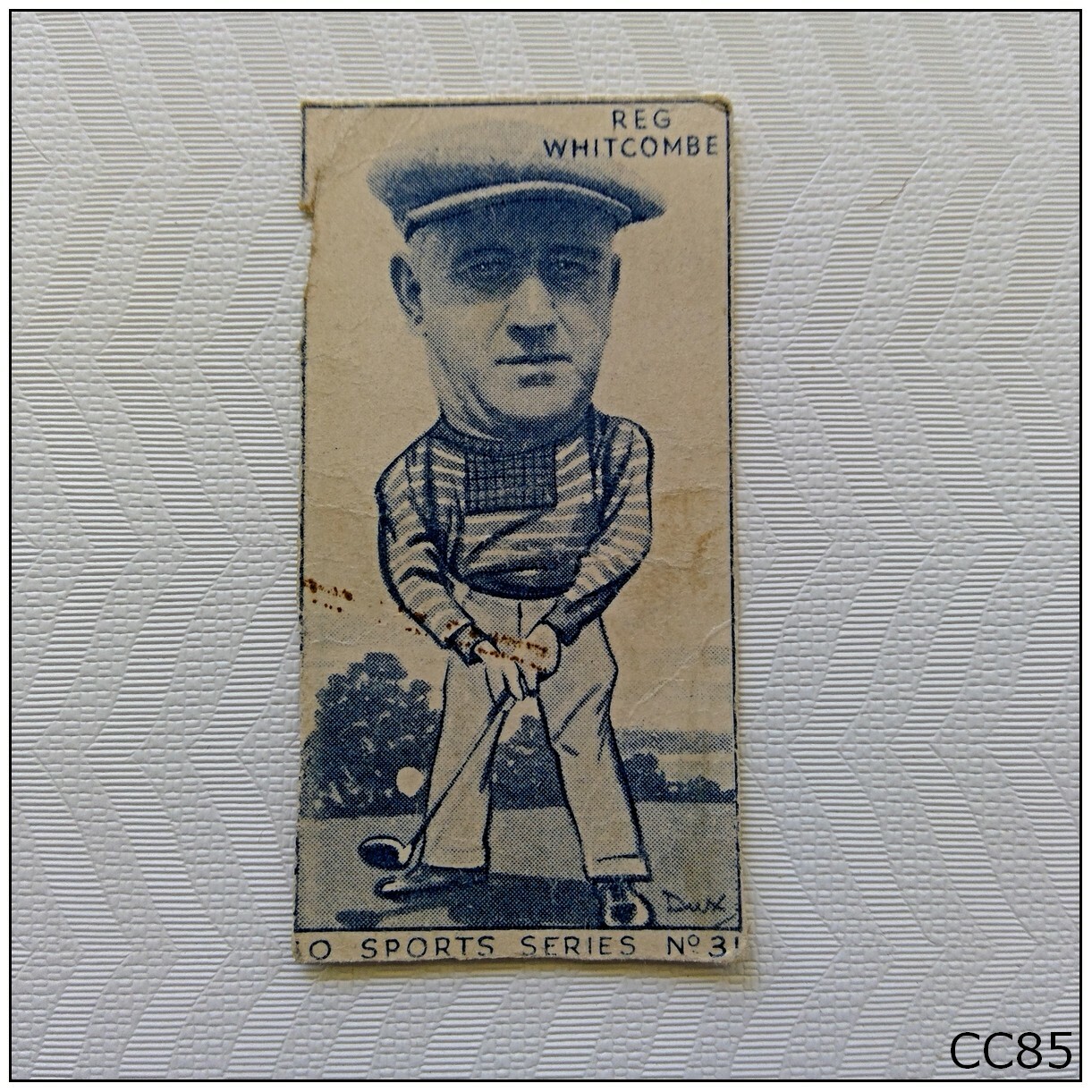 Turf Cigarette Card Sports Series #31 Reg Whitcombe Golf (B) (CC85) Turf Cigarette Card Sports Series #31 Reg Whitcombe Golf (B) (CC85)