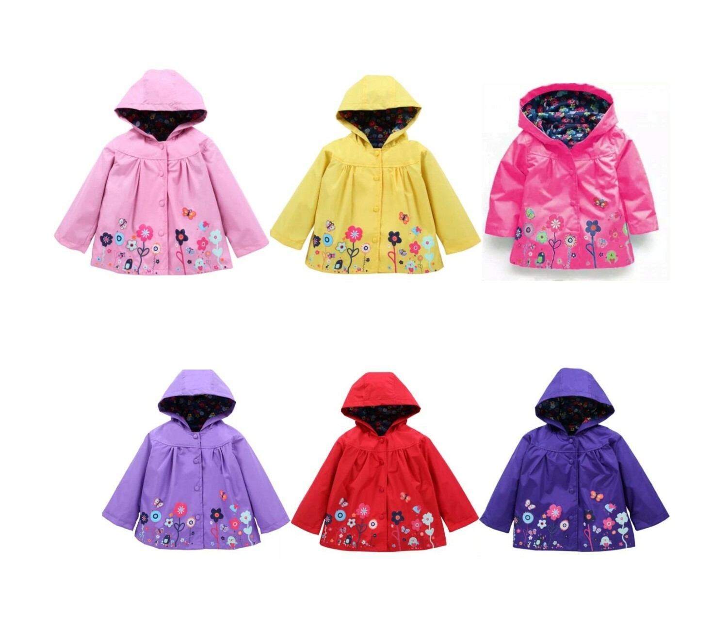 Kids Baby Girls Windbreaker Waterproof Rain Coat Jacket Children Clothes Kids Baby Girls Windbreaker Waterproof Rain Coat Jacket Children Clothes