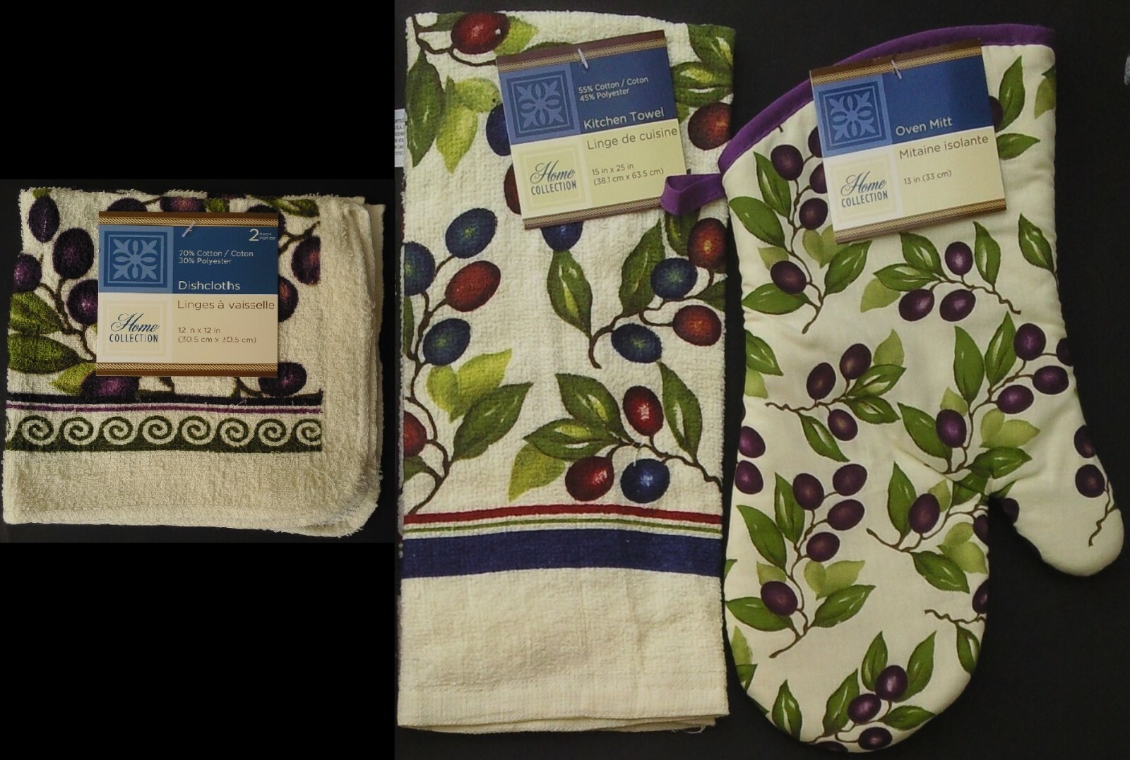 Kitchen Dining Linen Olive Branches Theme, Select: Items Kitchen Dining Linen Olive Branches Theme, Select: Items
