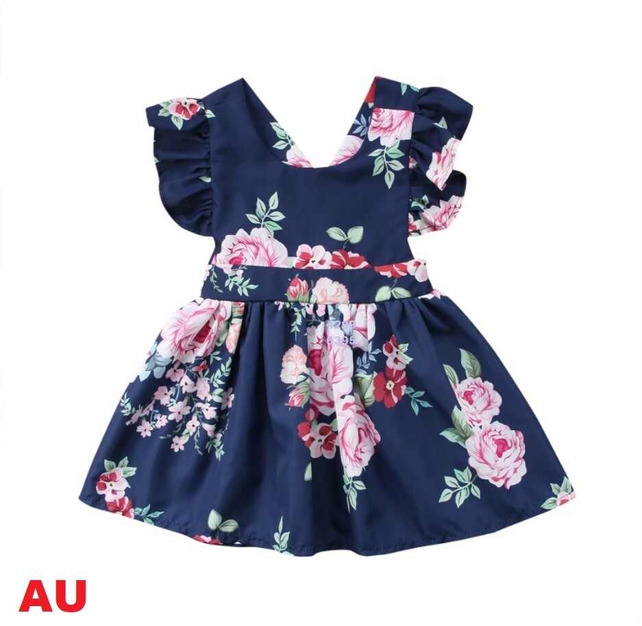 Toddler Kid Baby Girl Dress Floral Backless Party Tutu Sundress Children Clothes Toddler Kid Baby Girl Dress Floral Backless Party Tutu Sundress Children Clothes