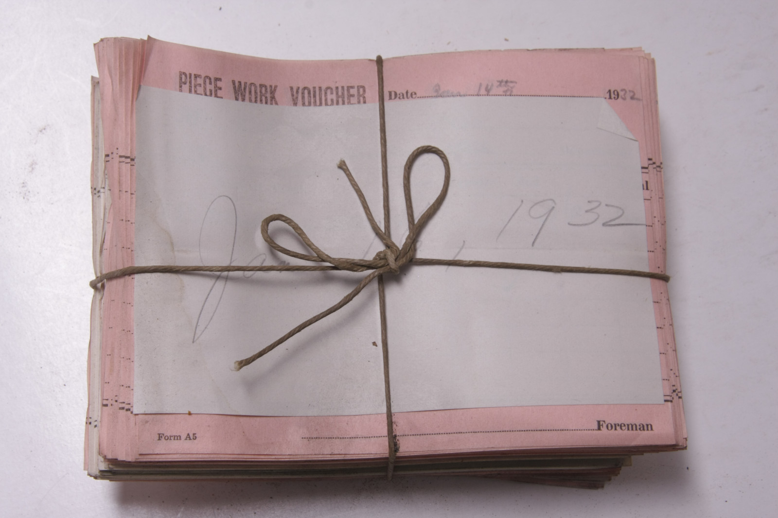 Jan 16 1932 Lamson Goodnow Piece Work Voucher Maunfacturing Pay Ephemera E50K Jan 16 1932 Lamson Goodnow Piece Work Voucher Maunfacturing Pay Ephemera E50K