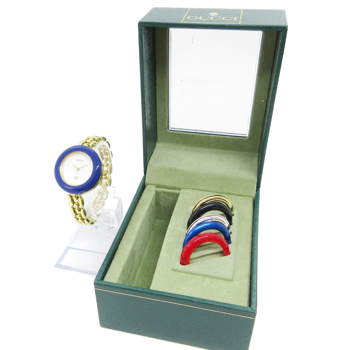 GUCCI 11/12 Change Bezel Quartz Ladies Wristwatch Watch Bracelet AK38389b GUCCI 11/12 Change Bezel Quartz Ladies Wristwatch Watch Bracelet AK38389b