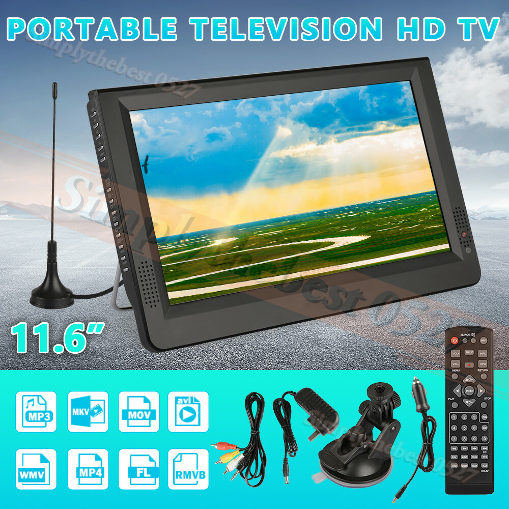 11.6” Digital Television Portable HD TV 1080P TFT LED DVB-T2 12V Player MP4 MP3 11.6” Digital Television Portable HD TV 1080P TFT LED DVB-T2 12V Player MP4 MP3