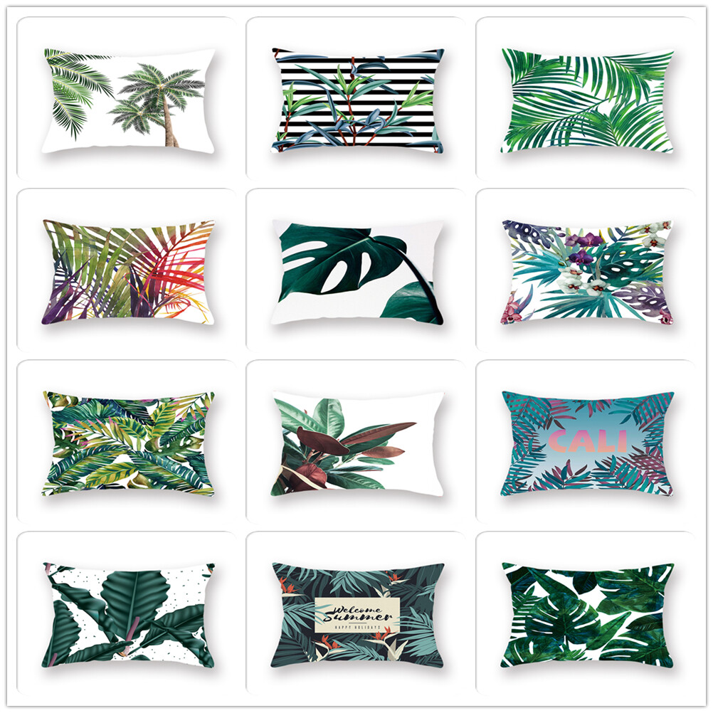 Tropical Floral Leaf Cushion Garden Pillow Case Cover Home Decoration 30×50 cm Tropical Floral Leaf Cushion Garden Pillow Case Cover Home Decoration 30×50 cm