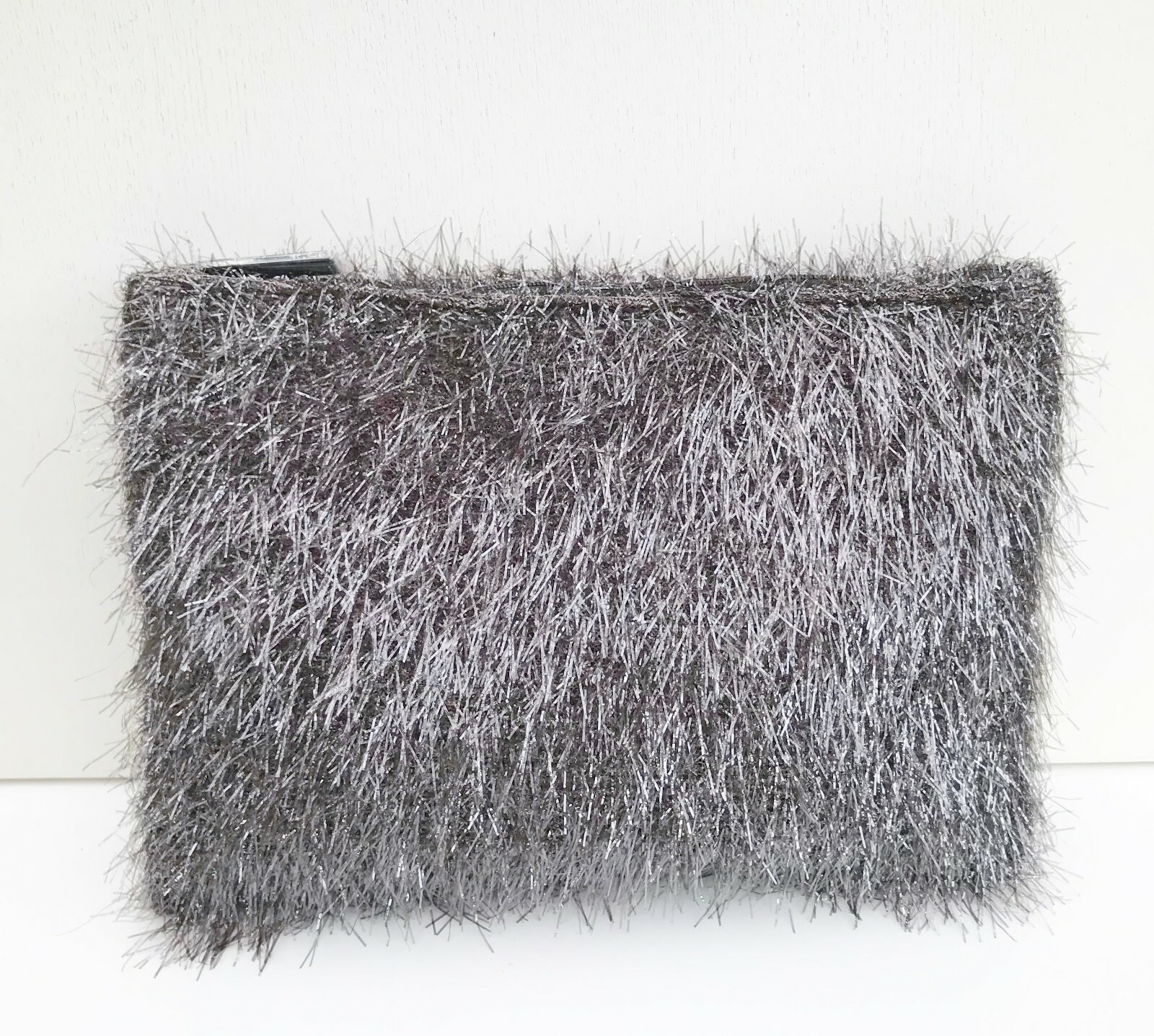 MAC Grey Fluffy Tinsel Makeup Cosmetic Bag / Pouch / Case, Large Size, Brand NEW MAC Grey Fluffy Tinsel Makeup Cosmetic Bag / Pouch / Case, Large Size, Brand NEW