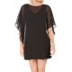 Connected Apparel Women’s Dress Black Size 6P Petite Sheath Overlay #074 Connected Apparel Women’s Dress Black Size 6P Petite Sheath Overlay #074