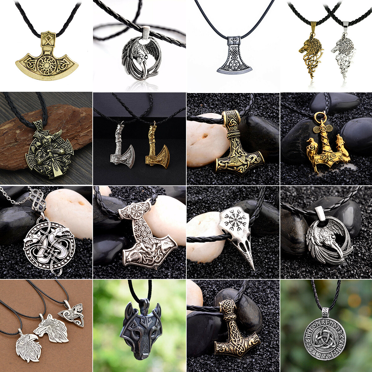 Vintage Necklace Norse Viking Celtic Knot Pendant Chain Women Men Jewelry Amulet Vintage Necklace Norse Viking Celtic Knot Pendant Chain Women Men Jewelry Amulet
