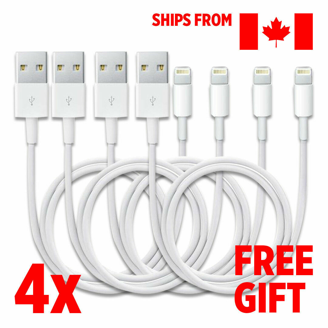 4 x Charging Charger Cable Cord Sync Data Apple iPhone 8,7,6,X IPad + Free Gift 4 x Charging Charger Cable Cord Sync Data Apple iPhone 8,7,6,X IPad + Free Gift