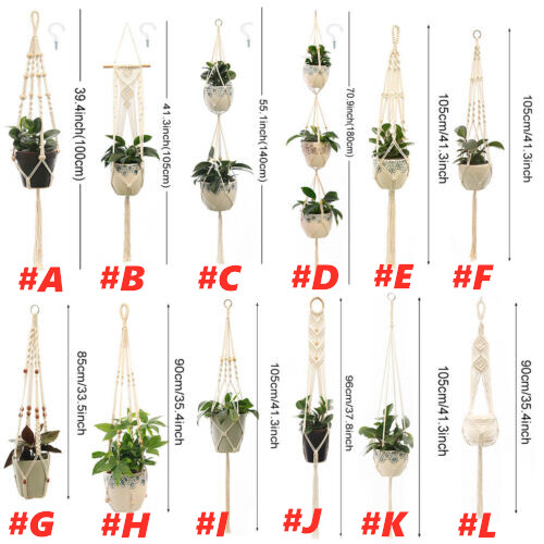 Macrame Plant Hanger Garden Indoor Hanging Planter Basket Rope Pot Holder Decor Macrame Plant Hanger Garden Indoor Hanging Planter Basket Rope Pot Holder Decor