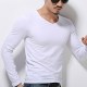 Fashion Men Casual Slim Fit Long Sleeves V Neck T-shirts Shirt Tops Pullover New Fashion Men Casual Slim Fit Long Sleeves V Neck T-shirts Shirt Tops Pullover New