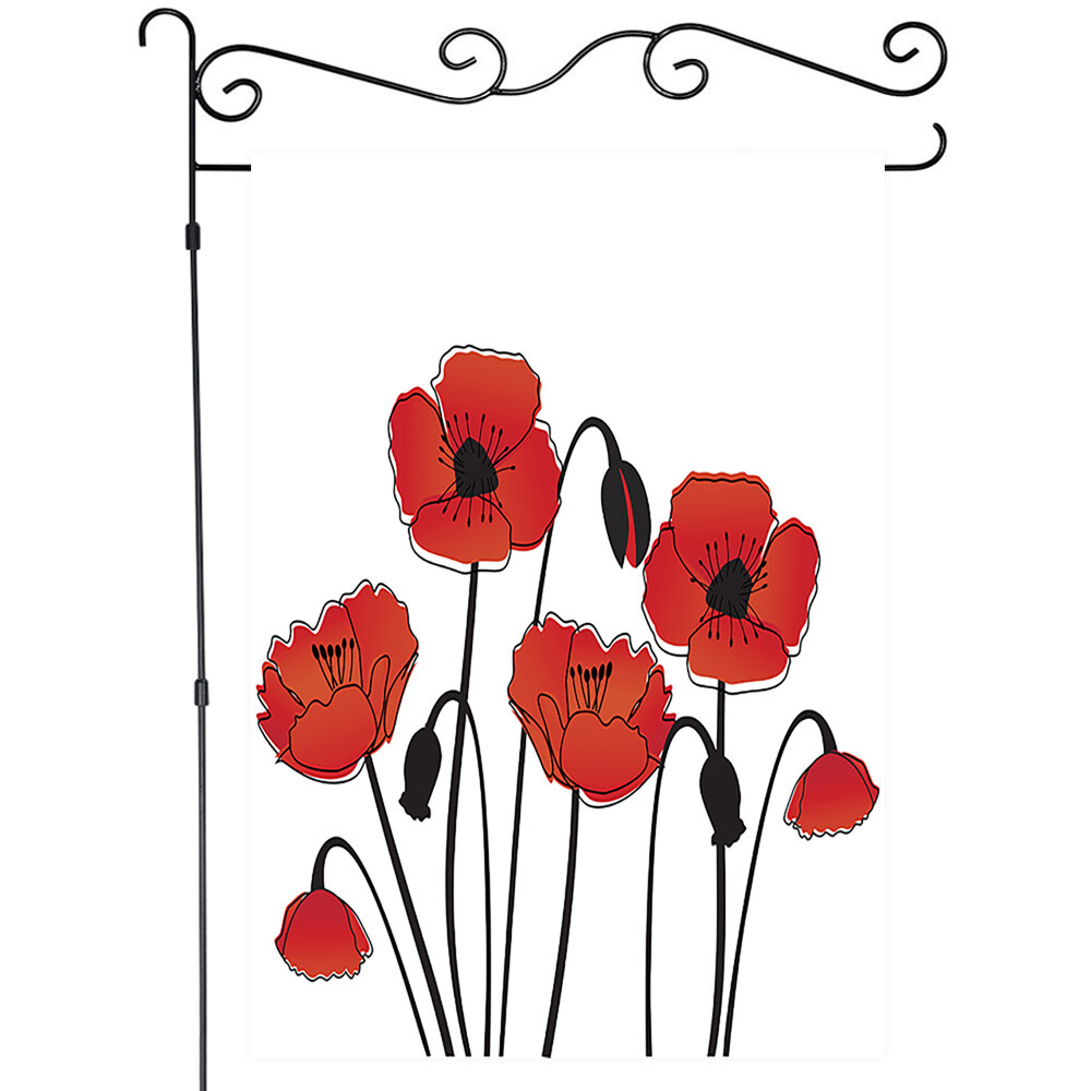 Red Corn Poppy Flower Garden Flag House Banner Flag Yard Flag Red Corn Poppy Flower Garden Flag House Banner Flag Yard Flag