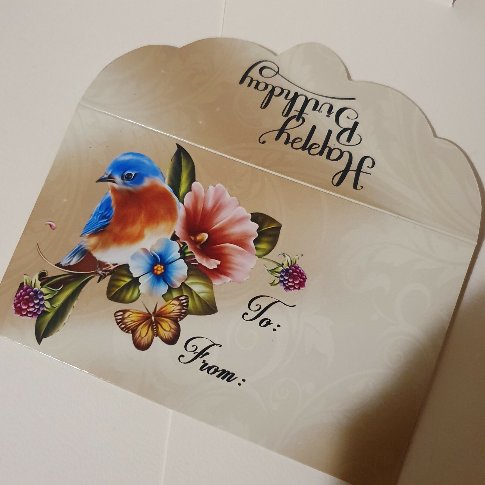 Pretty bird with flowers Birthday/Gift card/money wallet/Envelope/voucher Pretty bird with flowers Birthday/Gift card/money wallet/Envelope/voucher