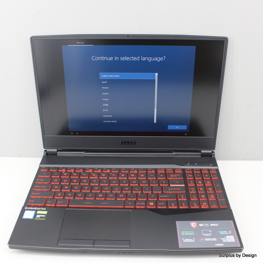 *WORKING AS-IS* MSI GL65 9SC-007CA 15.6″ Display Gaming Laptop *WORKING AS-IS* MSI GL65 9SC-007CA 15.6″ Display Gaming Laptop