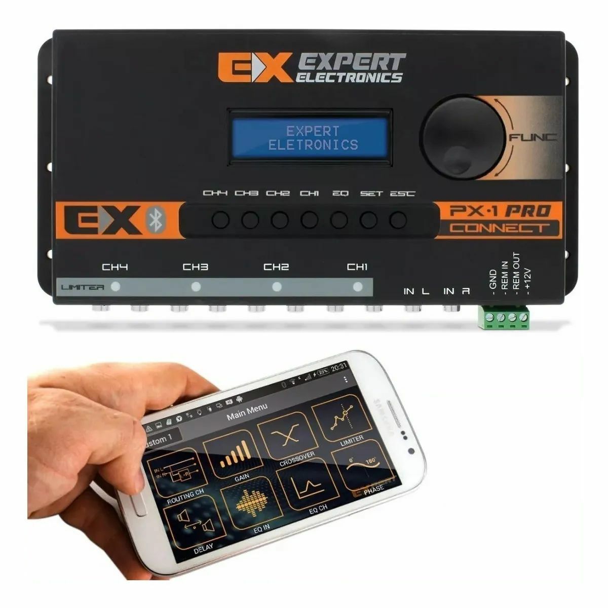 Banda Expert Electronics PX1 Connect 4 Way Car Equalizer Band Sound Processor Banda Expert Electronics PX1 Connect 4 Way Car Equalizer Band Sound Processor