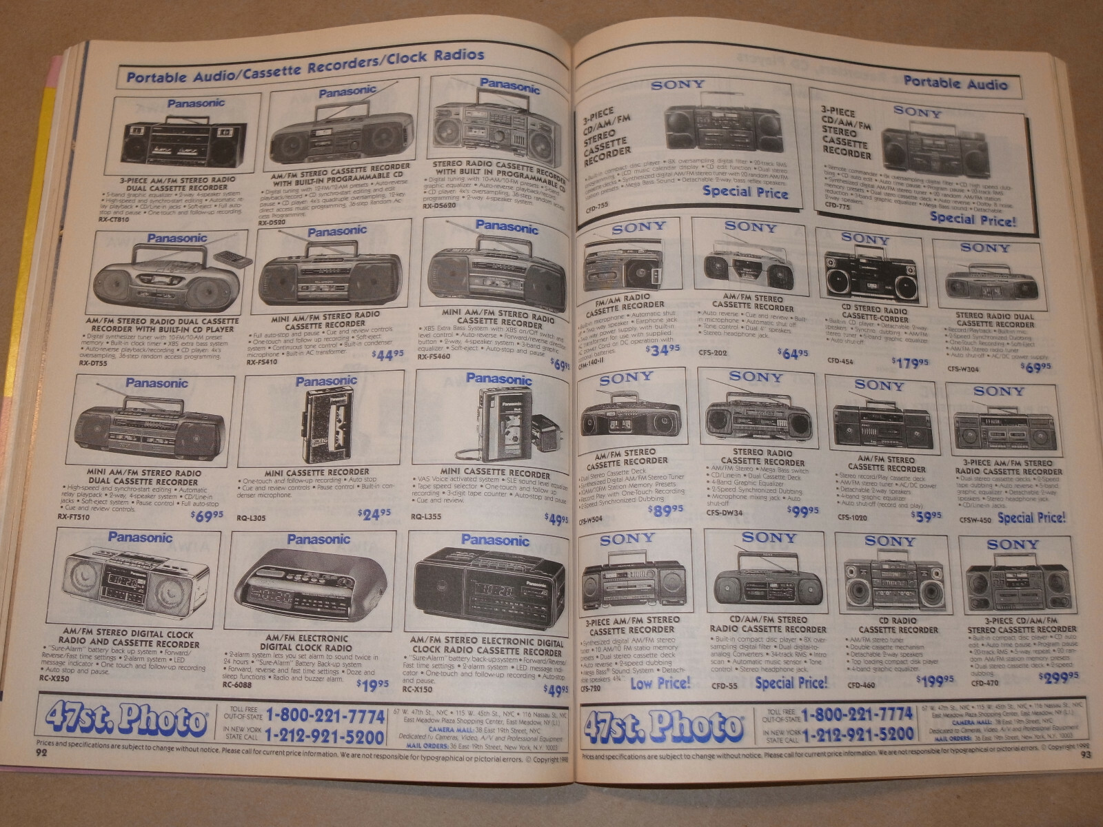 VTG 1991 CONSUMER ELECTRONICS CATALOG! COMPUTERS & BOOMBOXES/CAMERAS/WALKMAN