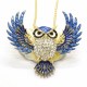 Hot Blue Enamel Cute Owl Animal Crystal Jewelry Fashion Pendant Women Necklace Hot Blue Enamel Cute Owl Animal Crystal Jewelry Fashion Pendant Women Necklace