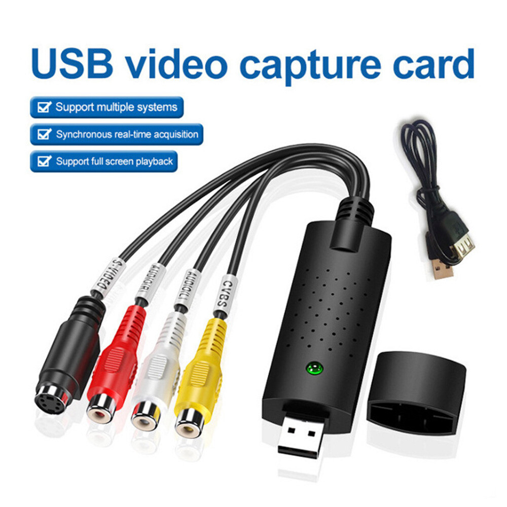 USB 2.0 Video Audio Capture Card Grabber Record Device For PC Laptop VHS to DVD USB 2.0 Video Audio Capture Card Grabber Record Device For PC Laptop VHS to DVD