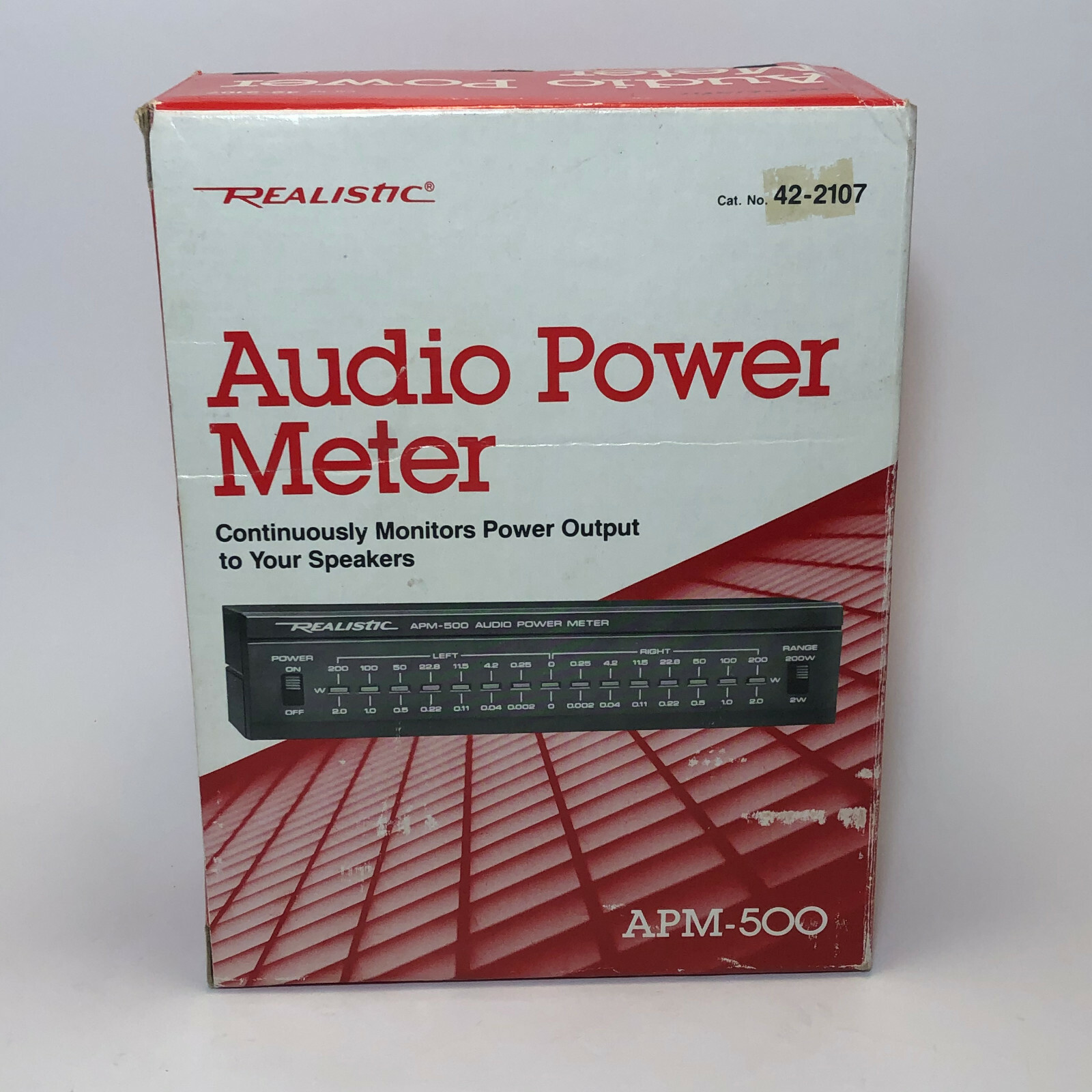 Realistic APM-500 2W/200W Audio Power Meter L/R Stereo Vintage Electronics Realistic APM-500 2W/200W Audio Power Meter L/R Stereo Vintage Electronics