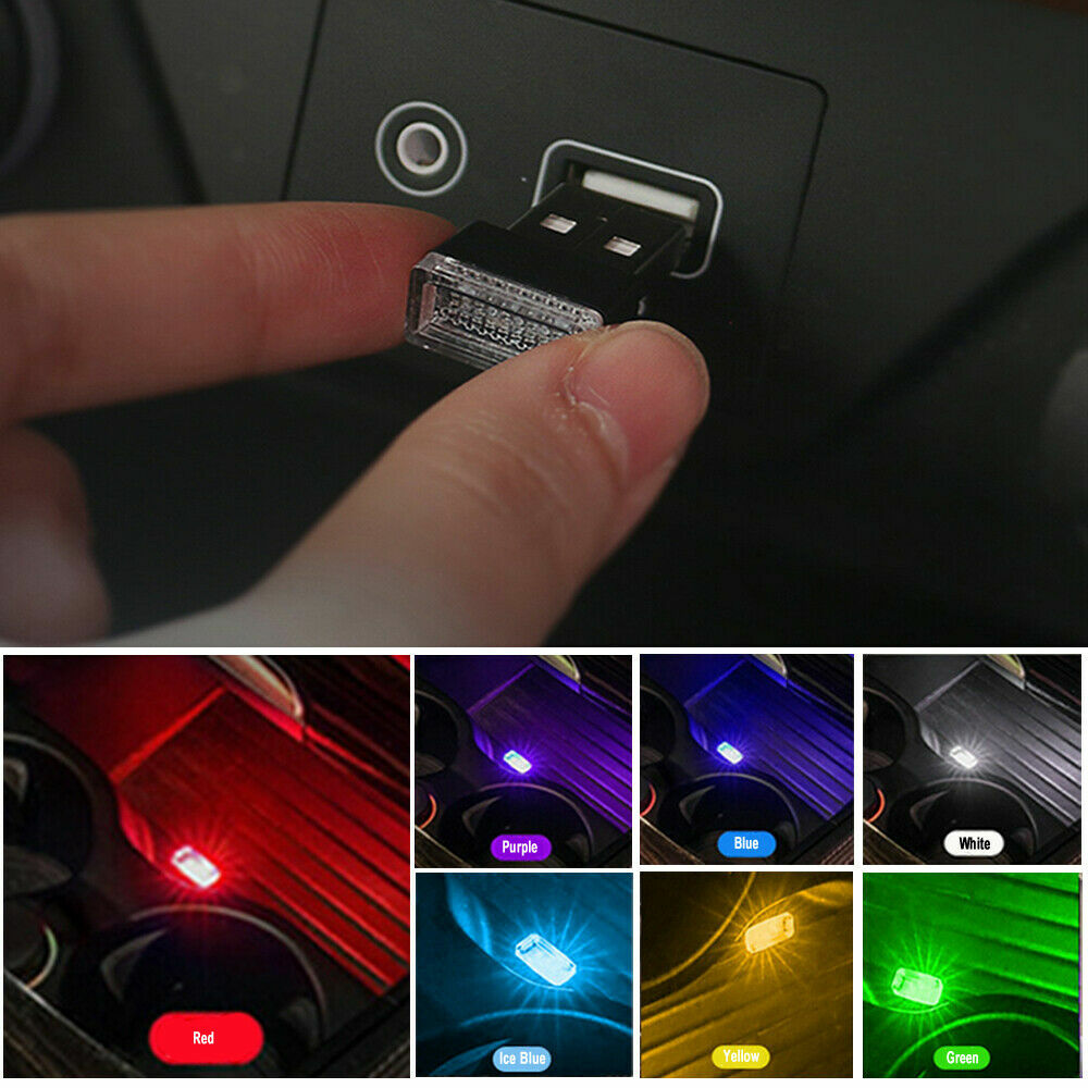 1X Mini USB LED Car Interior Light Neon Atmosphere Ambient Lamp Bulb Accessories 1X Mini USB LED Car Interior Light Neon Atmosphere Ambient Lamp Bulb Accessories