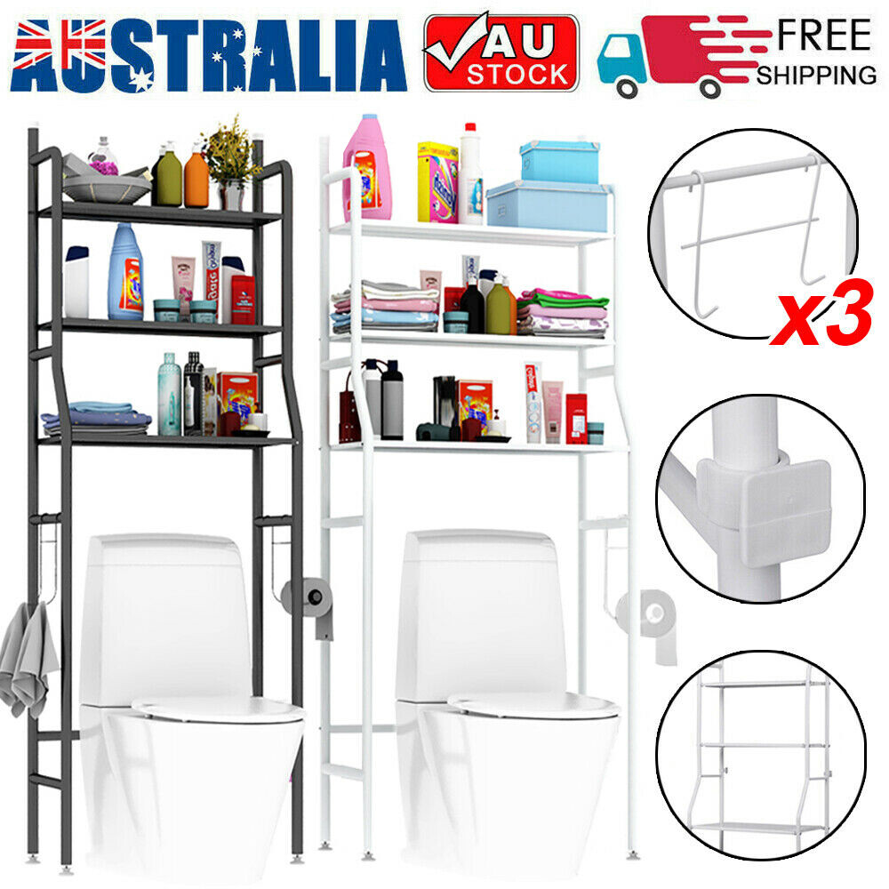 3 Tiers Toilet Shelf Bathroom Rack Over Laundry Washing Machine Storage Shelves 3 Tiers Toilet Shelf Bathroom Rack Over Laundry Washing Machine Storage Shelves