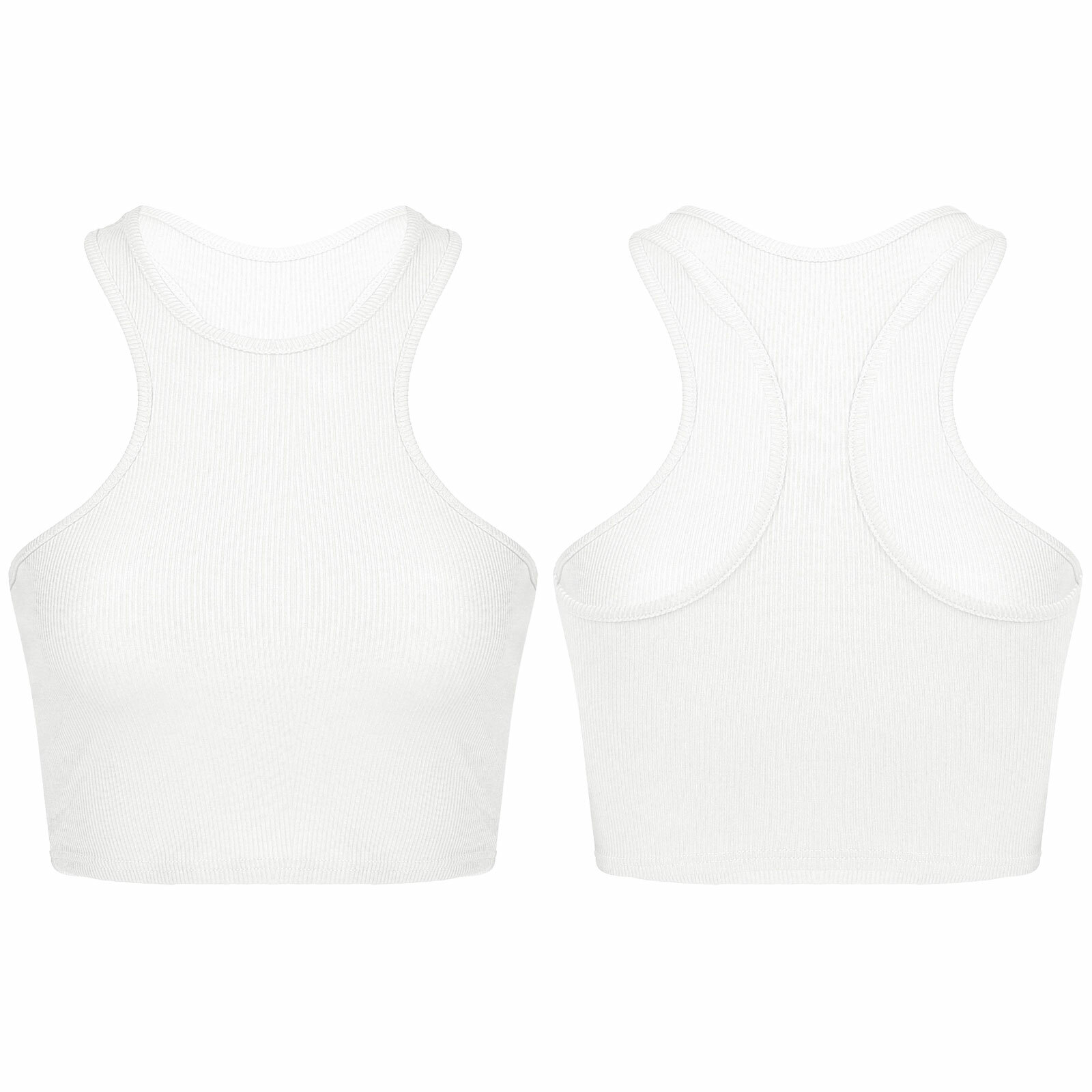 #M Women Tank Top Casual Sleeveless Ribbed Crop Top Summer Fashion Streetwear #M Women Tank Top Casual Sleeveless Ribbed Crop Top Summer Fashion Streetwear