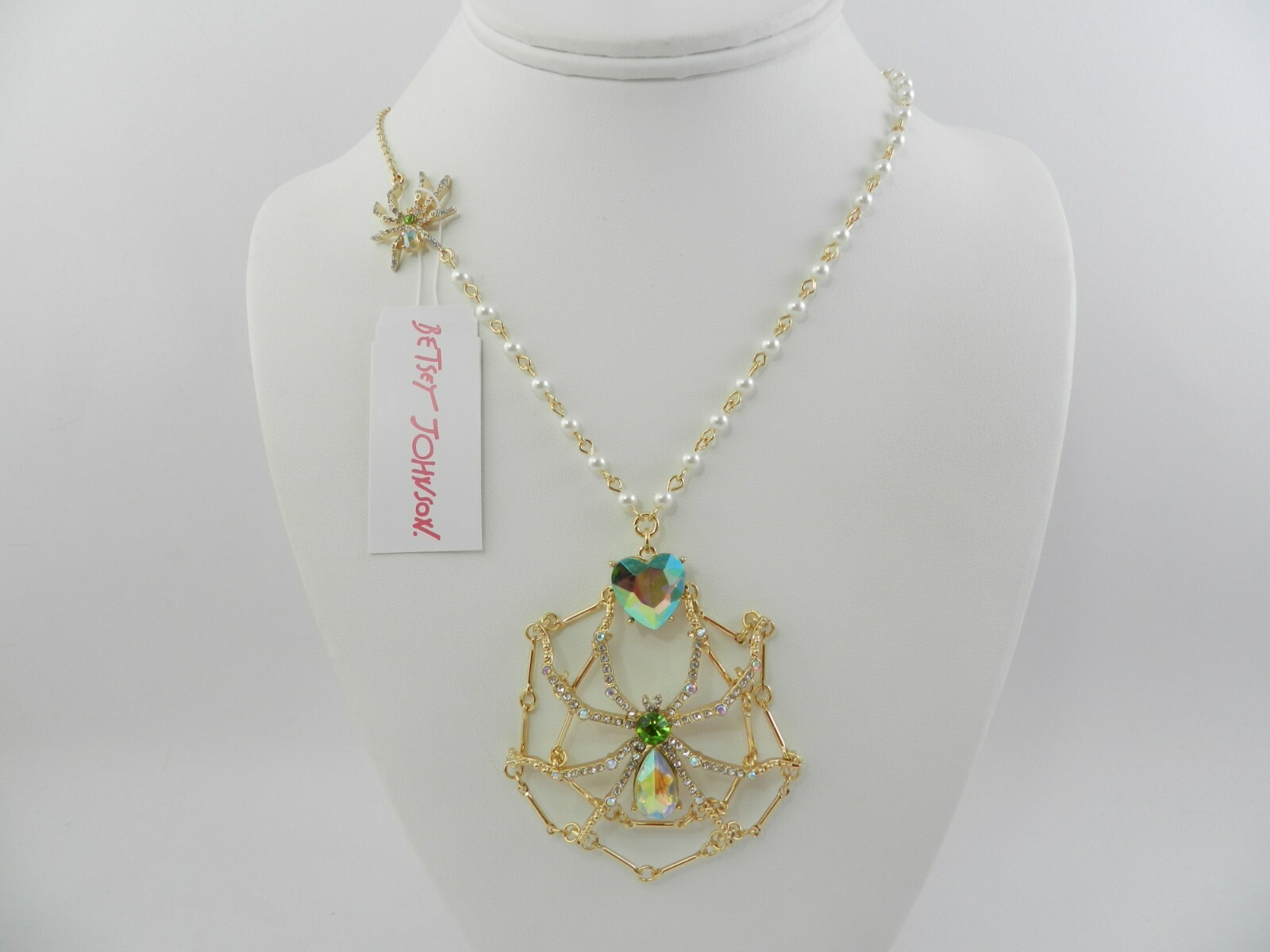 Betsey Johnson Spiderweb Pendant Necklace Betsey Johnson Spiderweb Pendant Necklace