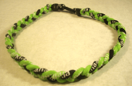 Titanium Sports Necklace – 20 inch – lime black lime – Wholesale Lot of 5