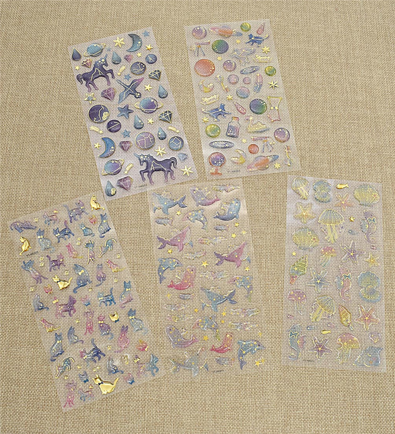 1Sheet Clear Stickers Scrapbooking Crystal Decorative DIY Transparent Cat Craft 1Sheet Clear Stickers Scrapbooking Crystal Decorative DIY Transparent Cat Craft