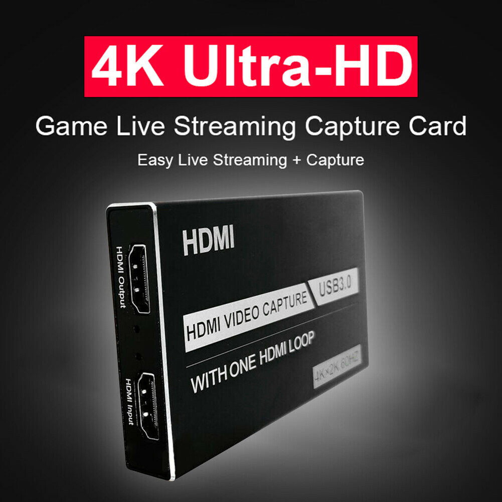 USB3.0 Video Capture Card 4K Loop Out HDMI With Audio Microphone HD Game Live US USB3.0 Video Capture Card 4K Loop Out HDMI With Audio Microphone HD Game Live US