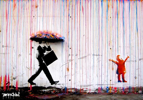 BANKSY GRAFFITI ART – RAIN – HIGH GLOSS PHOTO POSTER – FREE POST BANKSY GRAFFITI ART – RAIN – HIGH GLOSS PHOTO POSTER – FREE POST