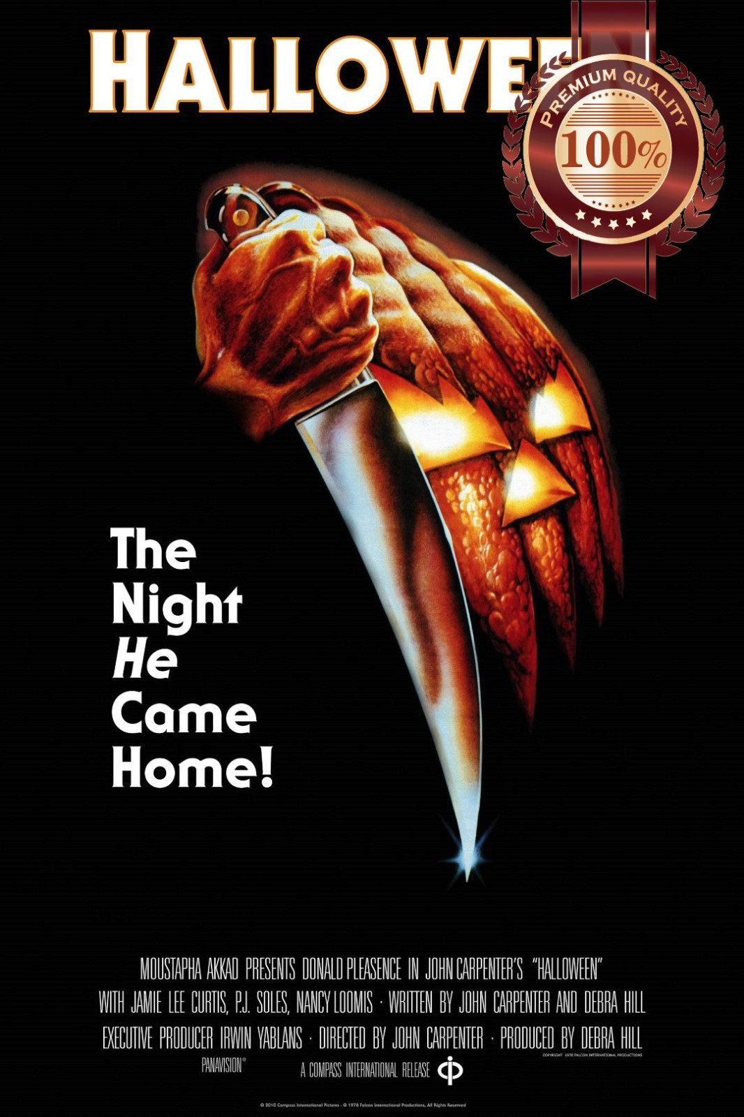 HALLOWEEN ORIGINAL 1978 70s OFFICIAL CINEMA FILM MOVIE PRINT PREMIUM POSTER HALLOWEEN ORIGINAL 1978 70s OFFICIAL CINEMA FILM MOVIE PRINT PREMIUM POSTER
