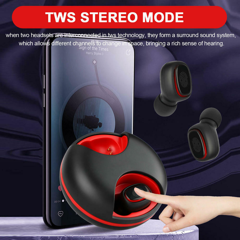 Wireless Headphones Mini Mic Stereo Headsets Earphones TWS Bluetooth 5.0 Earbuds Wireless Headphones Mini Mic Stereo Headsets Earphones TWS Bluetooth 5.0 Earbuds