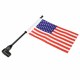For Harley Flag Pole Motorcycle Black Accessories Parts Side Mount High Quality For Harley Flag Pole Motorcycle Black Accessories Parts Side Mount High Quality