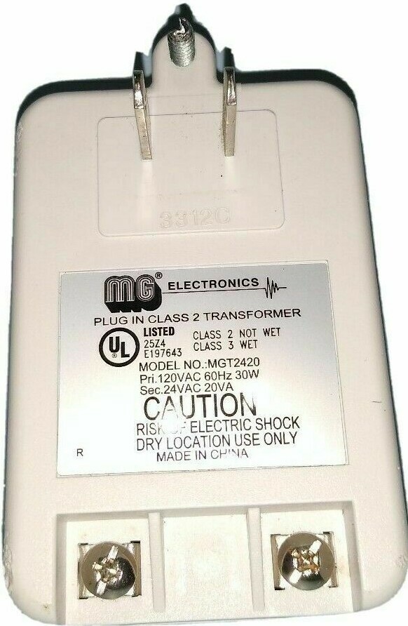 Genuine MG Electronics MGT2420 Class II AC Power Transformer 24V 20VA