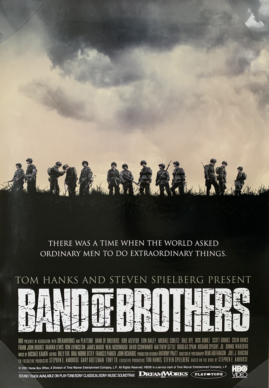 BAND OF BROTHERS TV MOVIE POSTER 1 Sided RARE ORIGINAL 27×39 STEVEN SPIELBERG BAND OF BROTHERS TV MOVIE POSTER 1 Sided RARE ORIGINAL 27×39 STEVEN SPIELBERG