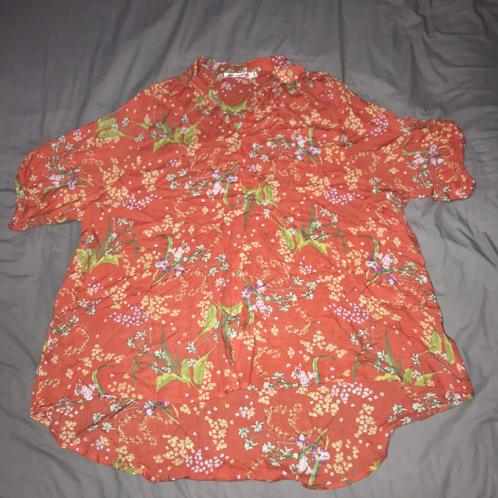 Vine Apparel Multicoloured Floral Native Print Button Up Shirt Size M-L Vine Apparel Multicoloured Floral Native Print Button Up Shirt Size M-L