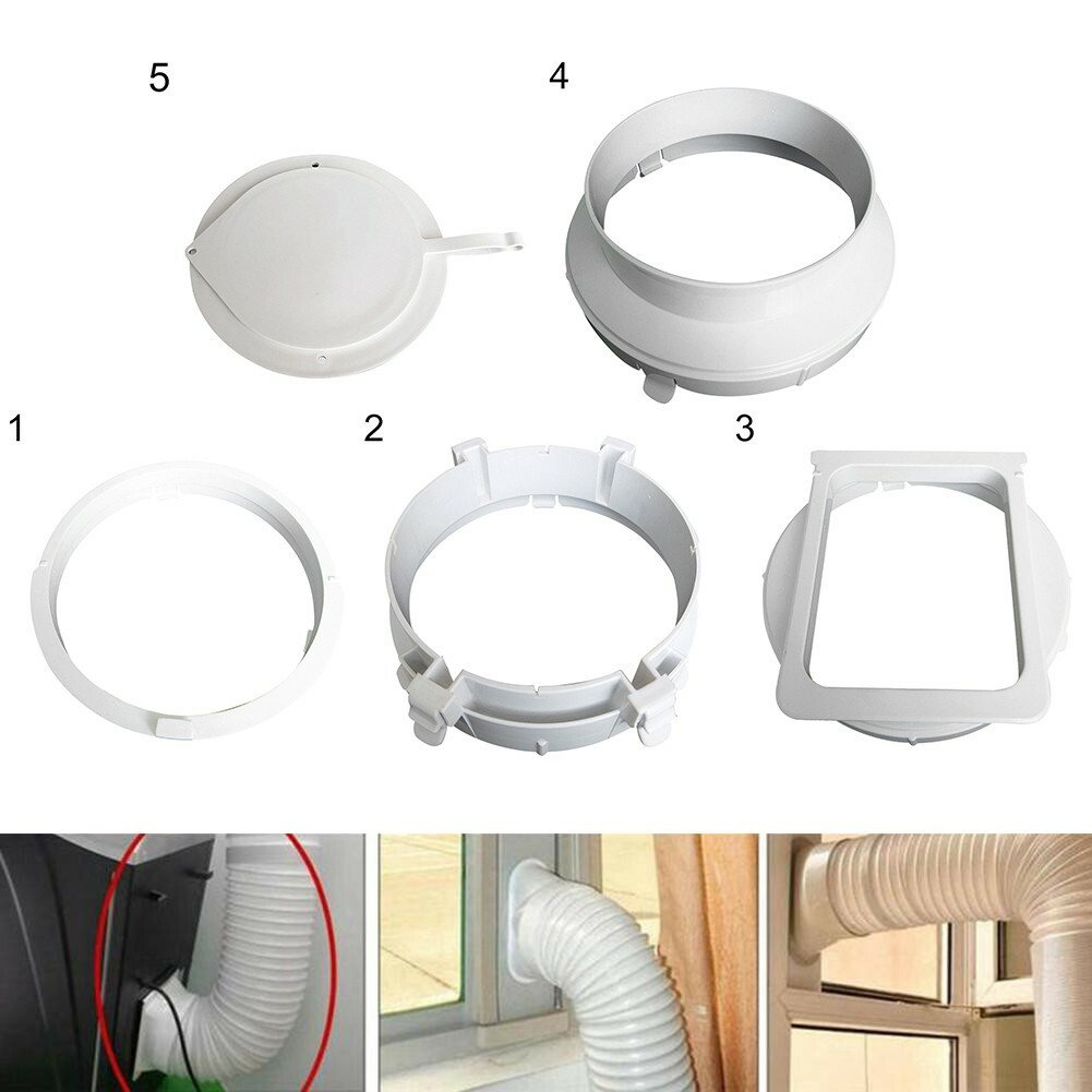 1pcs Portable Air Conditioner Exhaust Duct Pipe Hose Interface Connector.