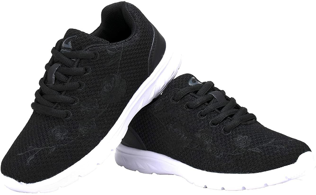 G GEERS Kids Girl’s Fashion Sneakers Casual Sports Shoes, 4-black, Size 11.0 ROL