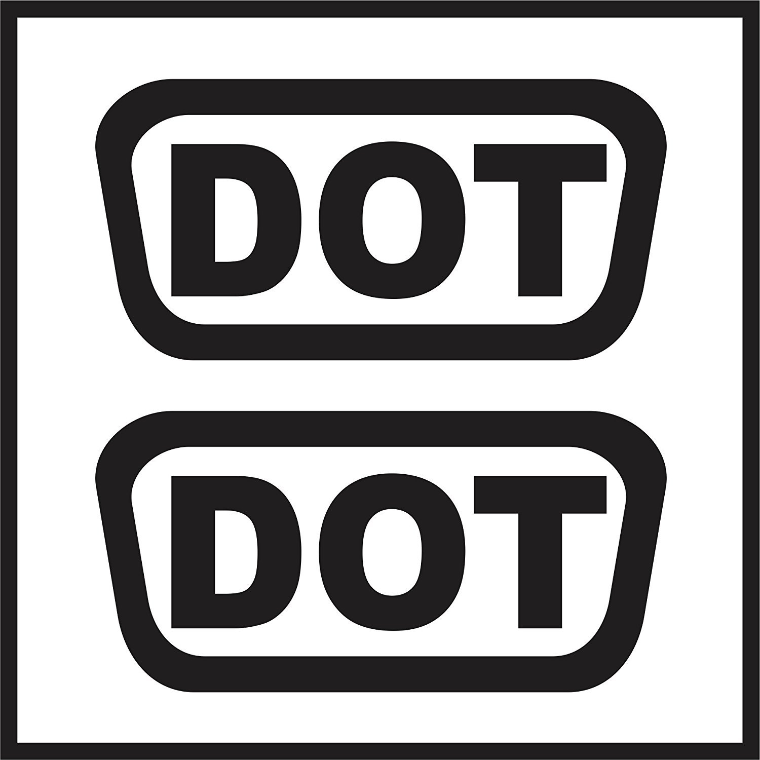 2 DOT HELMET DECALS Replacement D.O.T. Approved Stickers Decal Set Labels 2 DOT HELMET DECALS Replacement D.O.T. Approved Stickers Decal Set Labels