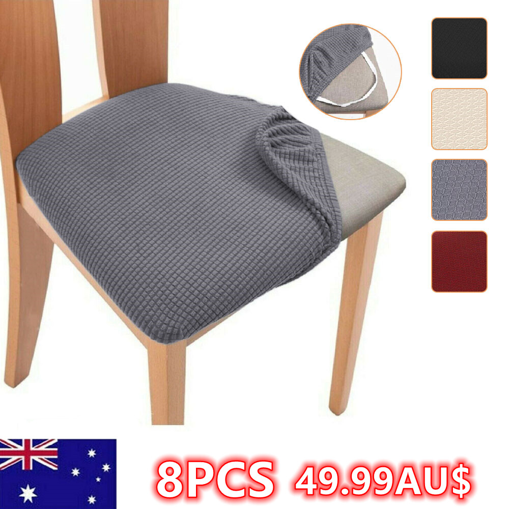 4/8PCS Dining Chair Covers Kitchen Home Seat Cover Stretch Removable Slipcover# 4/8PCS Dining Chair Covers Kitchen Home Seat Cover Stretch Removable Slipcover#