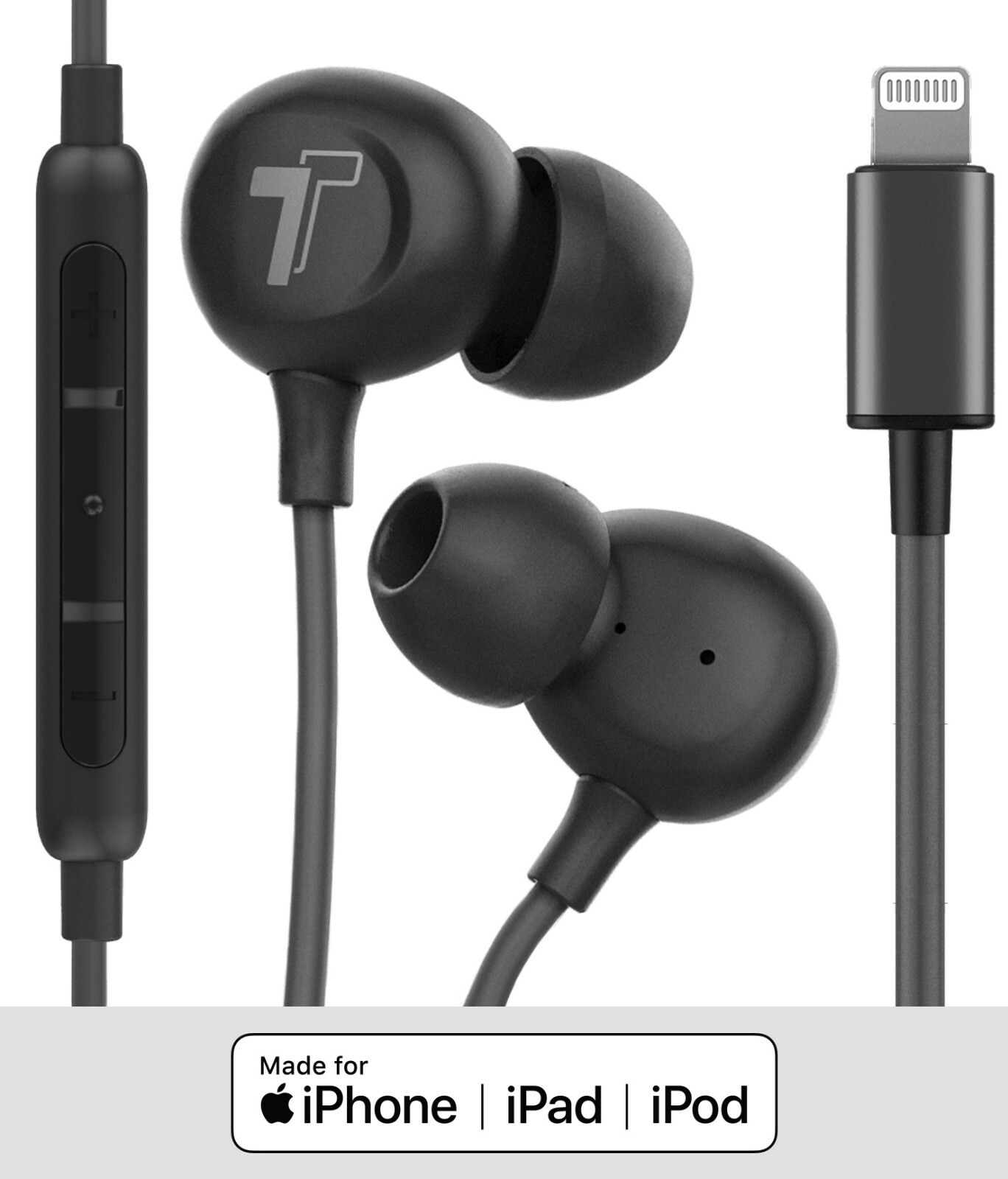 Lightning Headphones w/ MFi Apple Certified iPhone Connector Earbuds w/ Mic Lightning Headphones w/ MFi Apple Certified iPhone Connector Earbuds w/ Mic