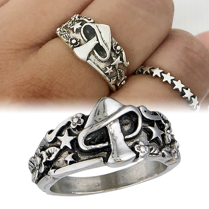 Unisex Punk Rings Star Flower Mushroom Cocktail Ring Jewelry RingStatement ca Unisex Punk Rings Star Flower Mushroom Cocktail Ring Jewelry RingStatement ca
