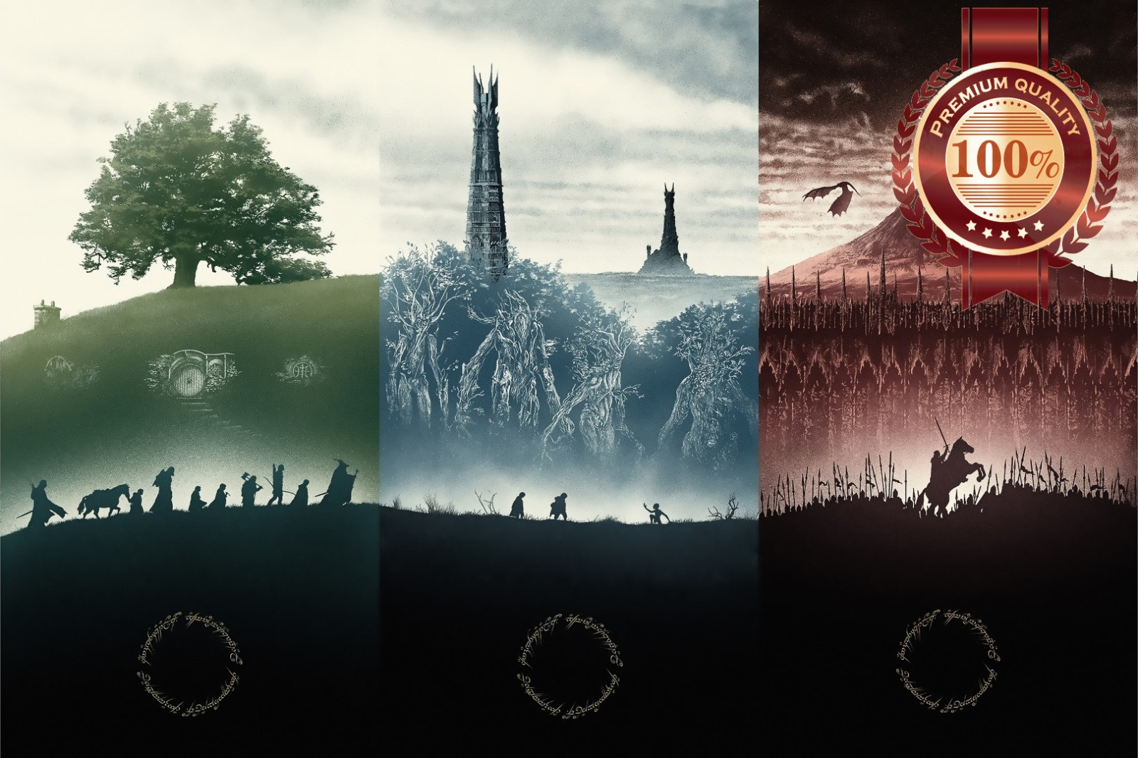 LORD OF RINGS MOVIE LOTR 3 SCENES ARTWORK HOME ART PRINT – PREMIUM POSTER LORD OF RINGS MOVIE LOTR 3 SCENES ARTWORK HOME ART PRINT – PREMIUM POSTER