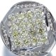 Yellow & Clear Diamond Ring 2.00ct 18K 750 White Gold Yellow & Clear Diamond Ring 2.00ct 18K 750 White Gold