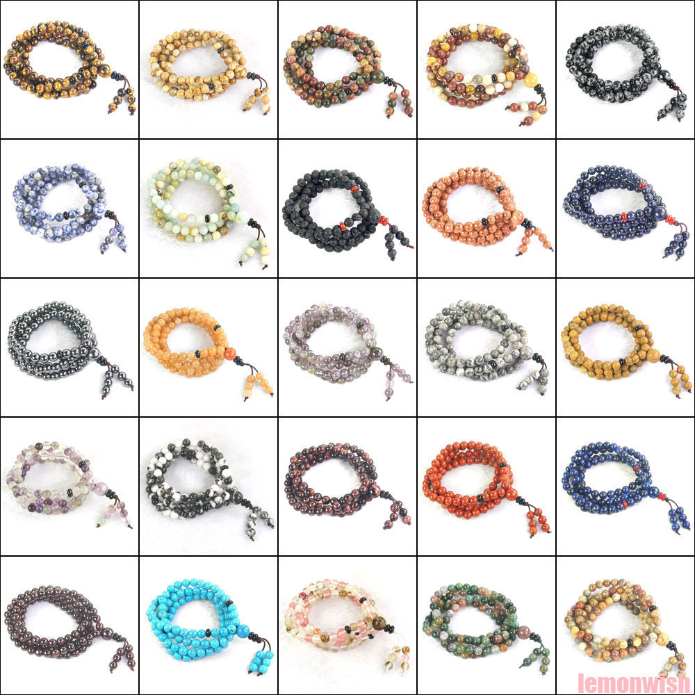 108 Prayer Beads Stretchy Multifunctional Bracelet Necklace Natural energy 6mm 108 Prayer Beads Stretchy Multifunctional Bracelet Necklace Natural energy 6mm