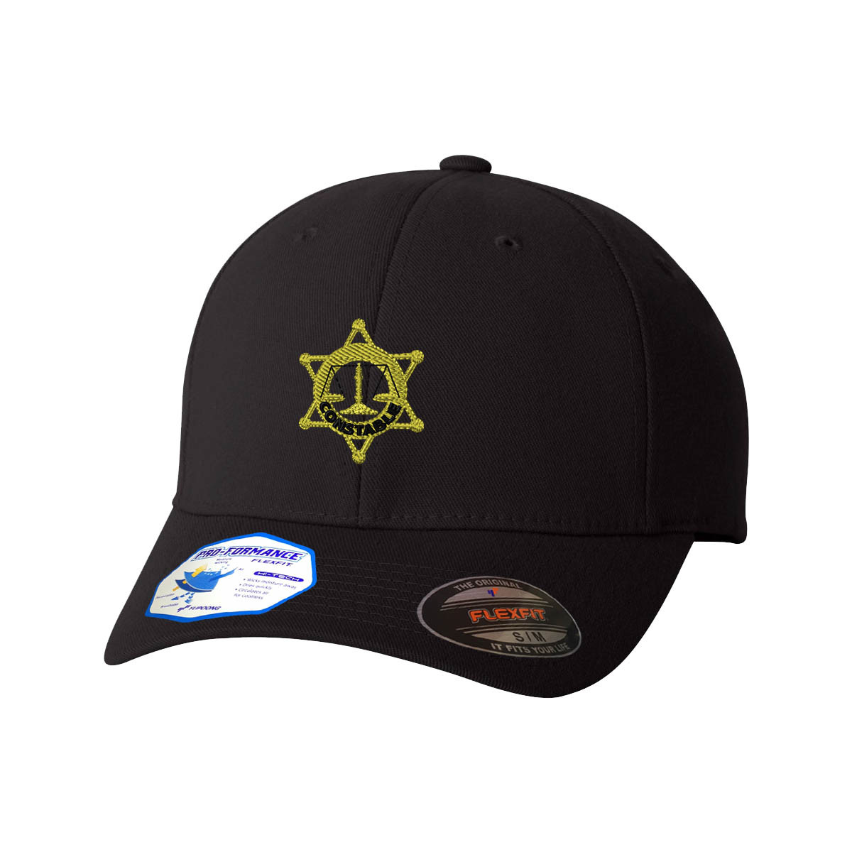 Flexfit Hats for Men & Women Constable Police Style A Embroidery Polyester