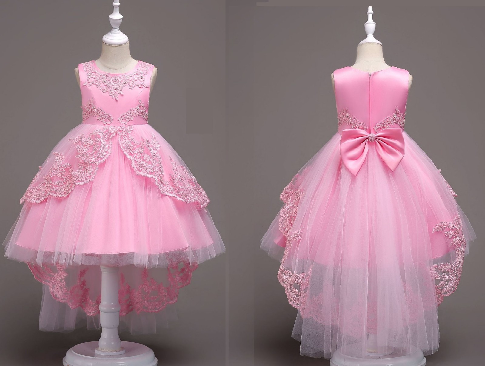 Kids Flower Girl Bow Princess Dress for Girls Party Wedding Bridesmaid Gown ZG8 Kids Flower Girl Bow Princess Dress for Girls Party Wedding Bridesmaid Gown ZG8