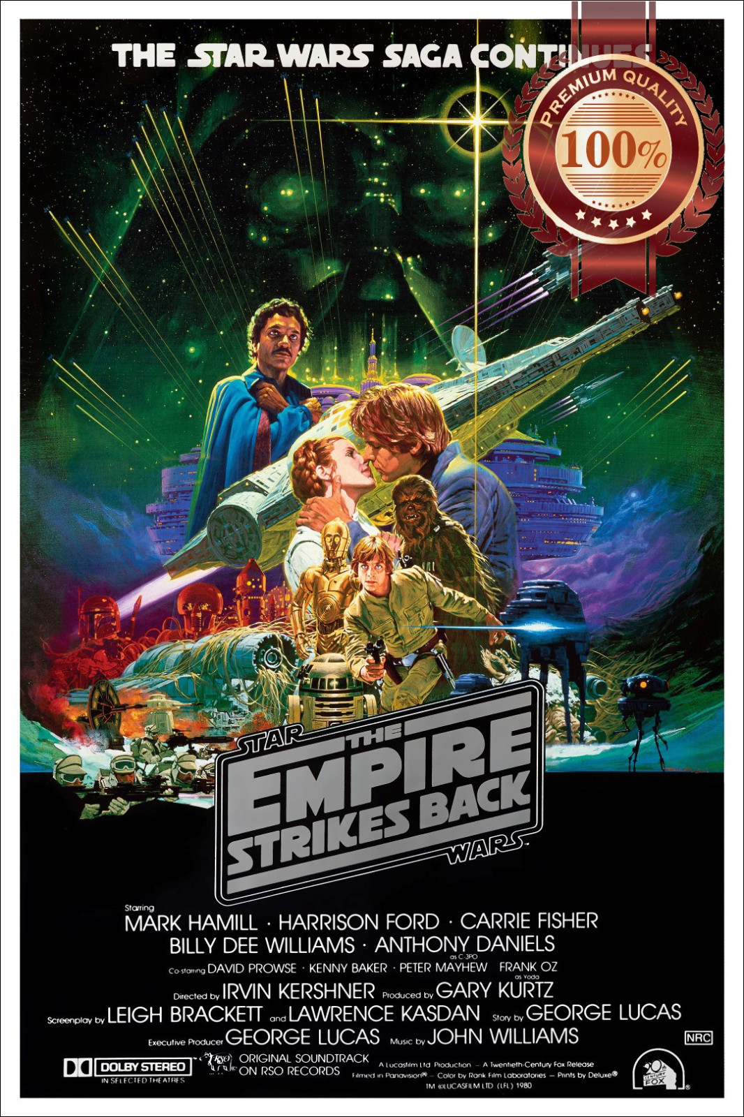 THE EMPIRE STRIKES BACK 2 STAR WARS ORIGINAL FILM MOVIE PRINT PREMIUM POSTER THE EMPIRE STRIKES BACK 2 STAR WARS ORIGINAL FILM MOVIE PRINT PREMIUM POSTER